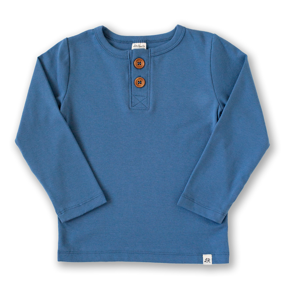 Pacific Blue Long Sleeve Button Shirt