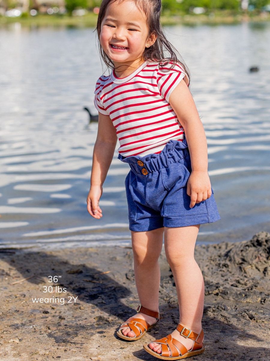 Denim Paper Bag Waist Short