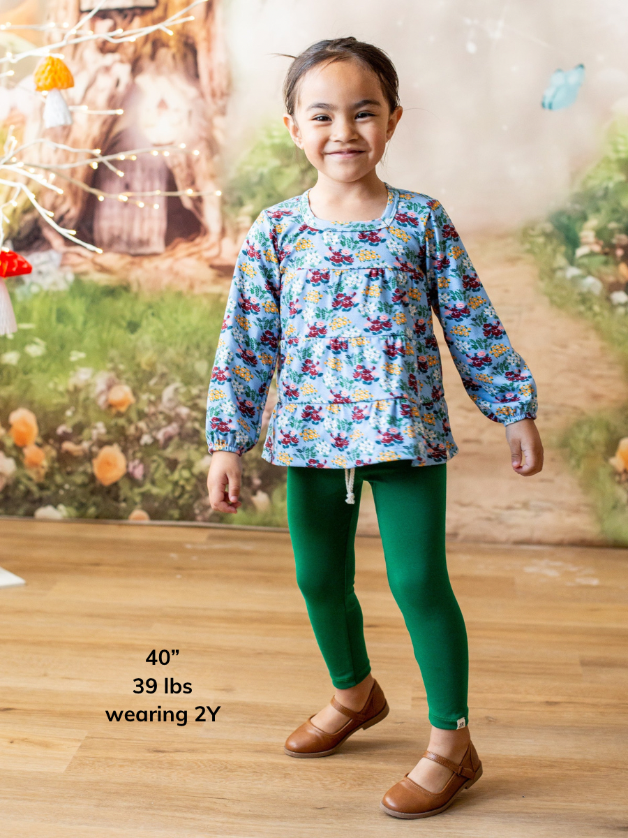 Woodland Floral Peasant Top