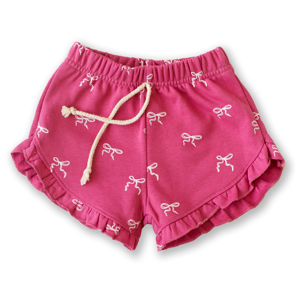 Posy Bow Print Puddle Shorts