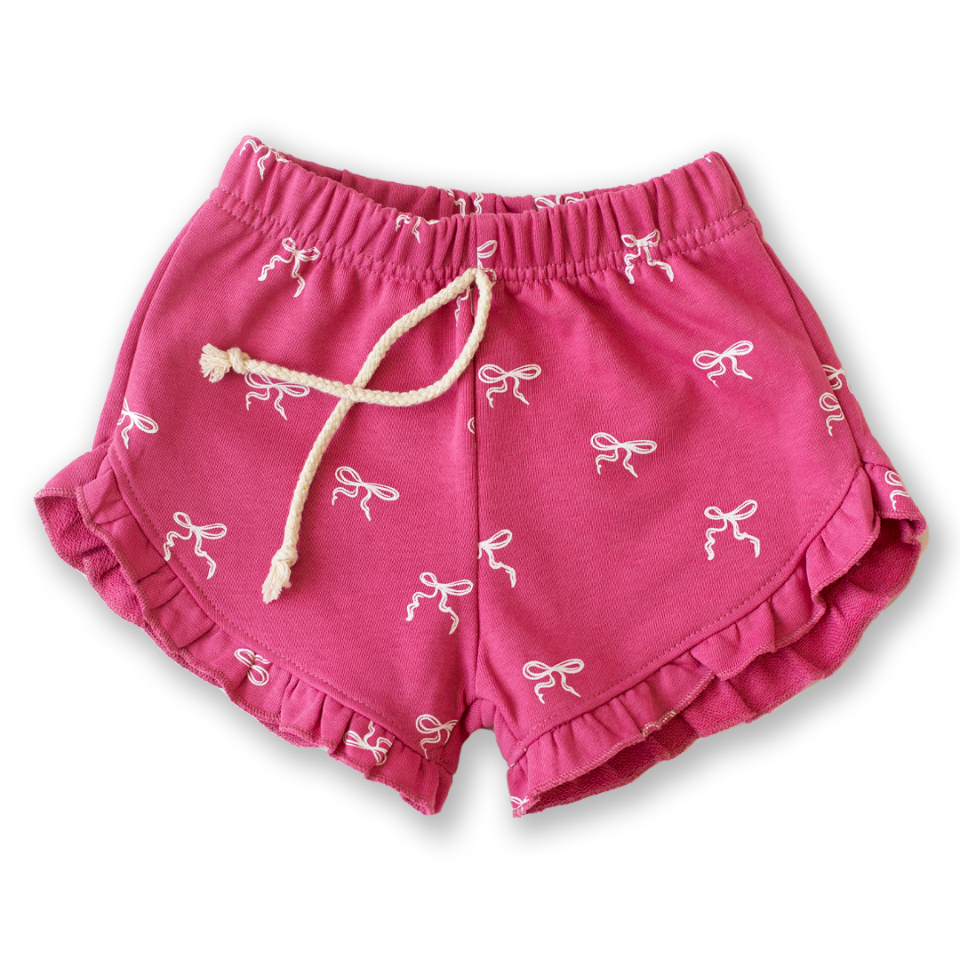 Posy Bow Print Puddle Shorts