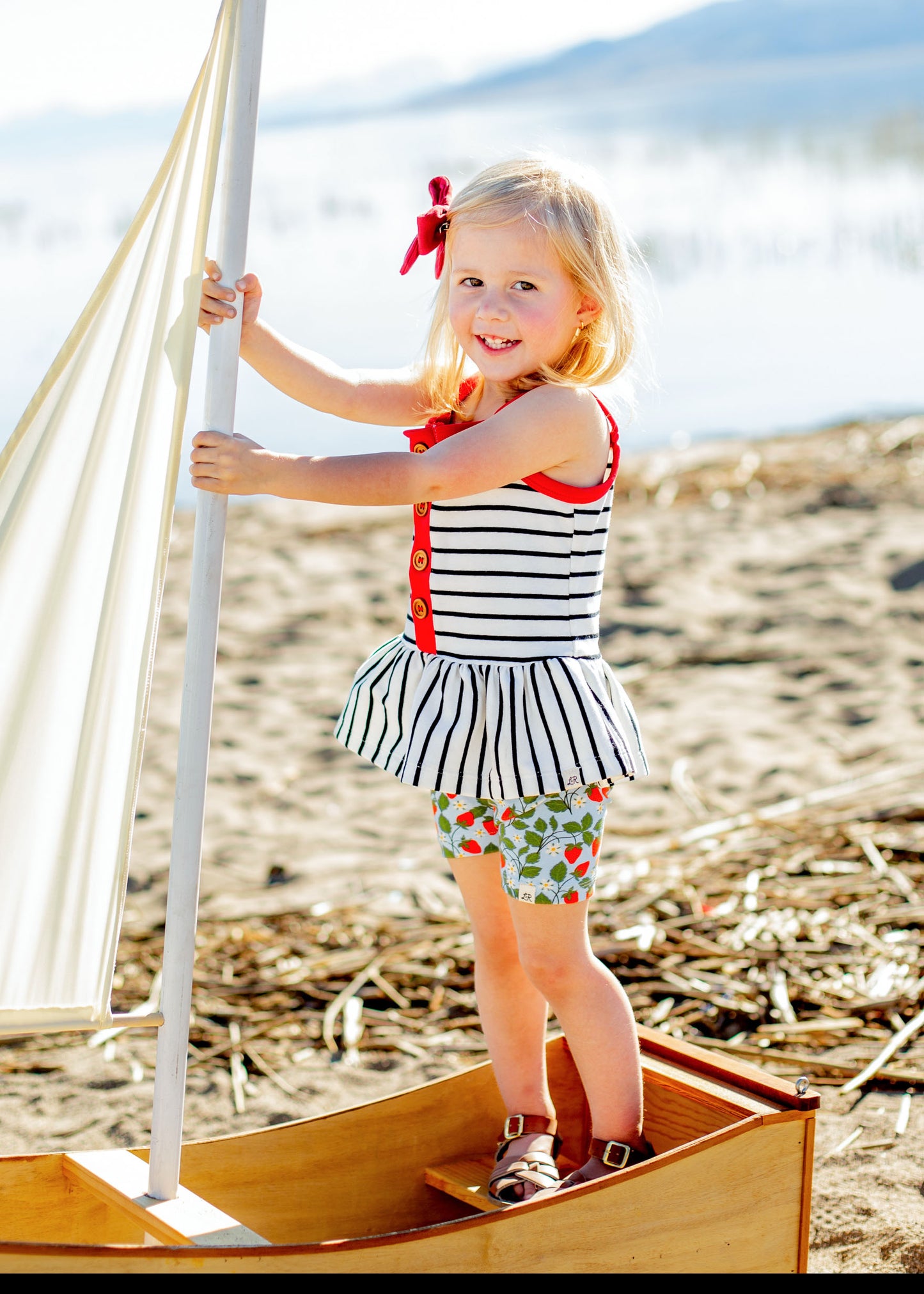 Strawberry Print Biker Shorts