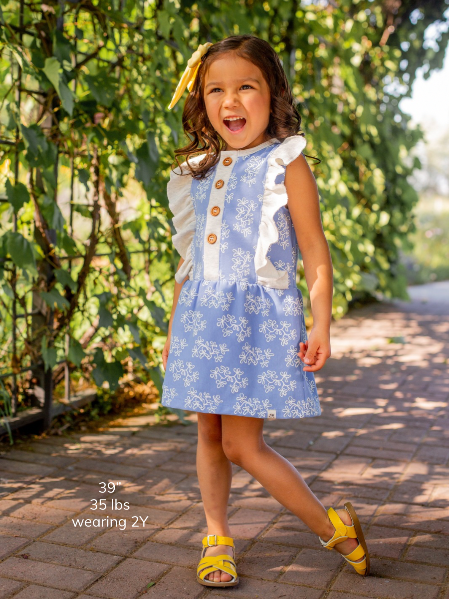 Bluebell Floral Ruffle Button Dress