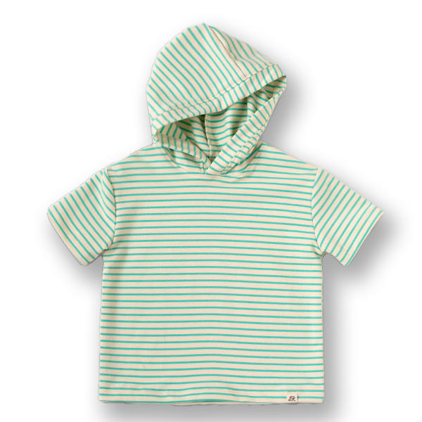 Bermuda Stripe Short Sleeve Hoodie