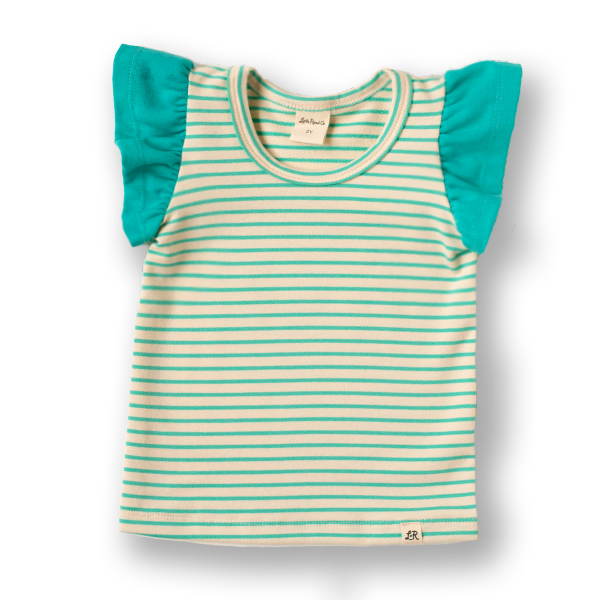 Bermuda Stripe Flutter Top