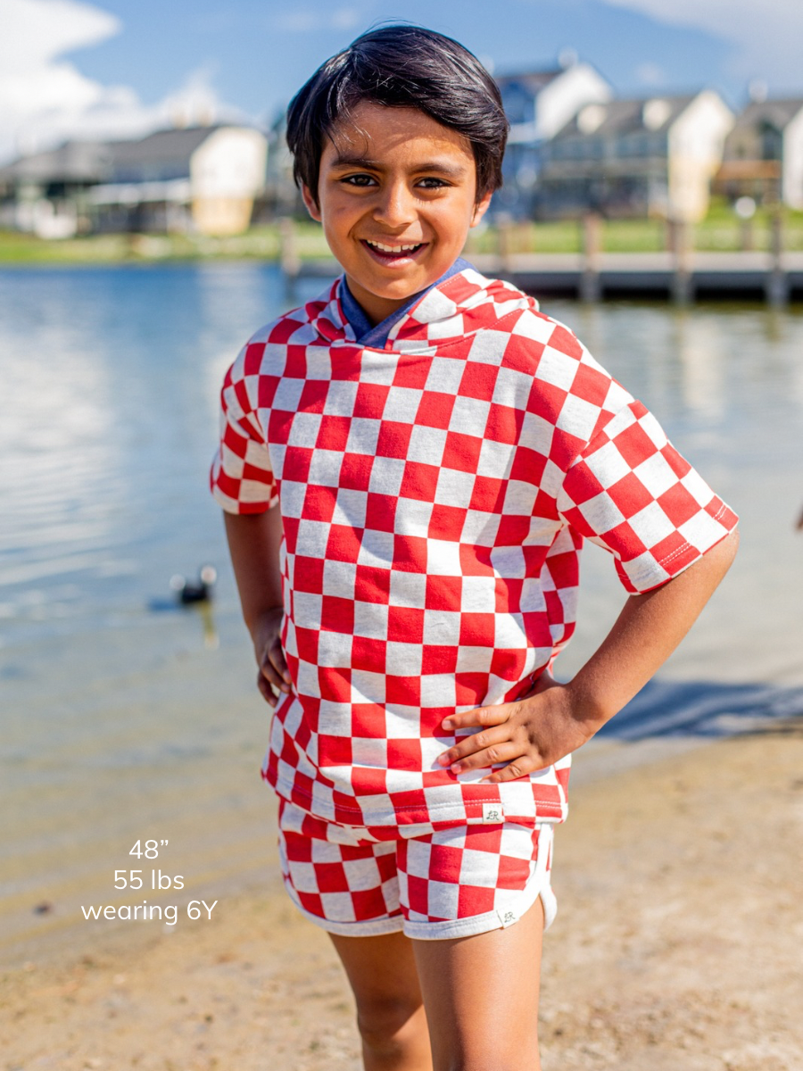 Valor Check Short Sleeve Hoodie