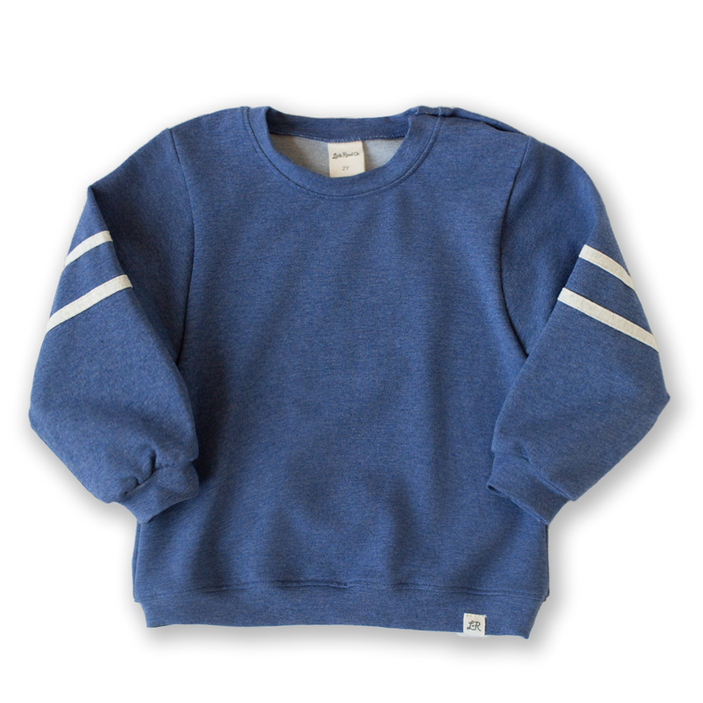 **PREORDER** Denim Snap Neck Crew