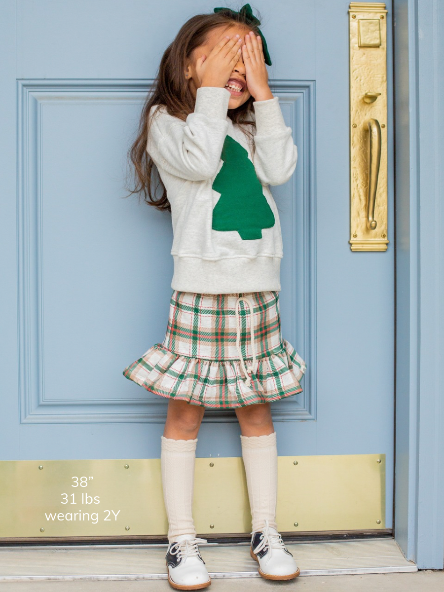 Heathered Cream Tree Patch Crewneck