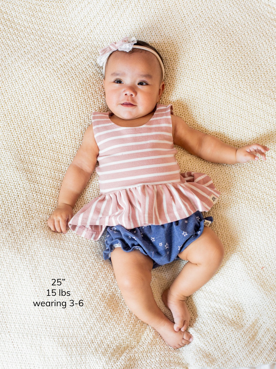 Carolina Pink Stripe Peplum