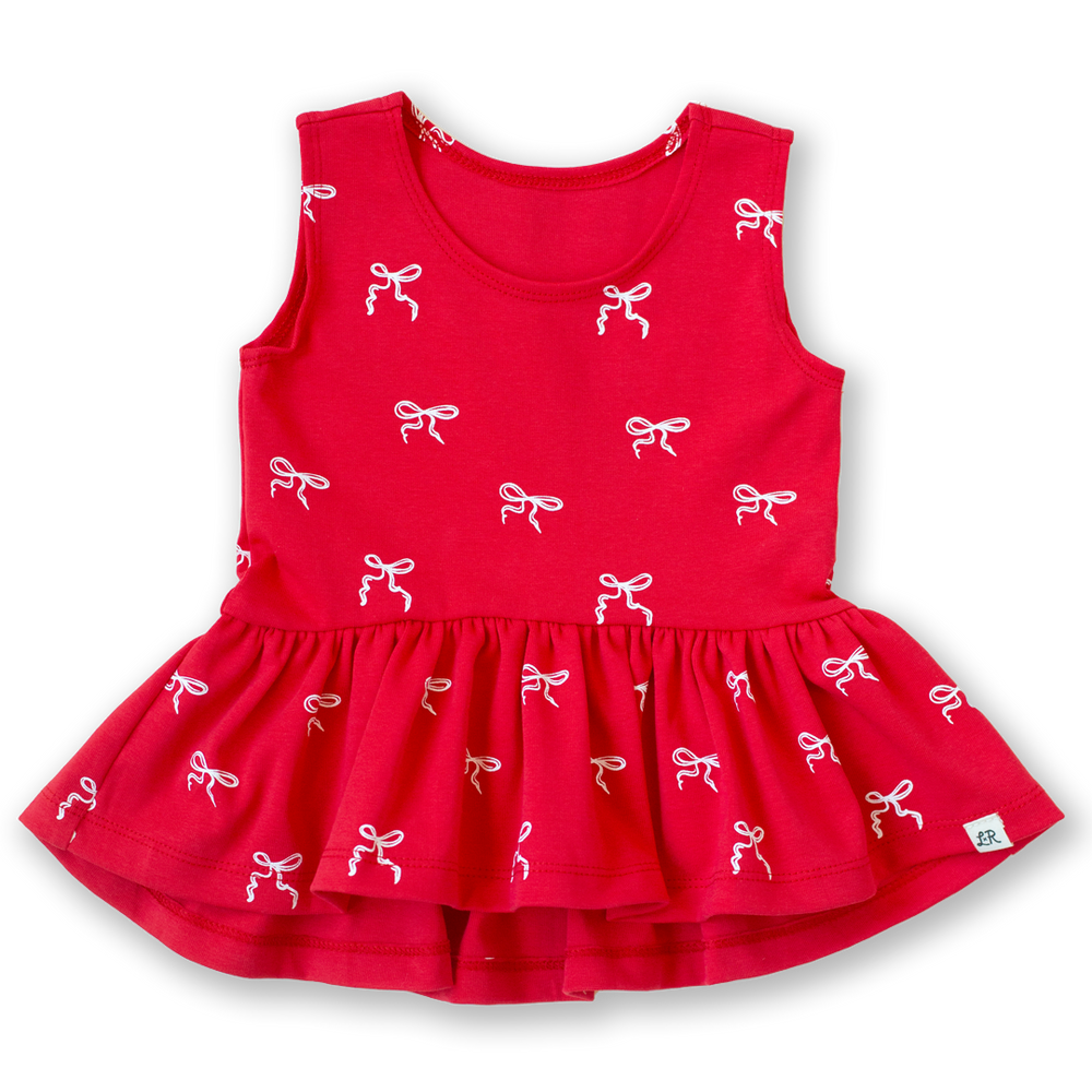 Heritage Bow Print Peplum