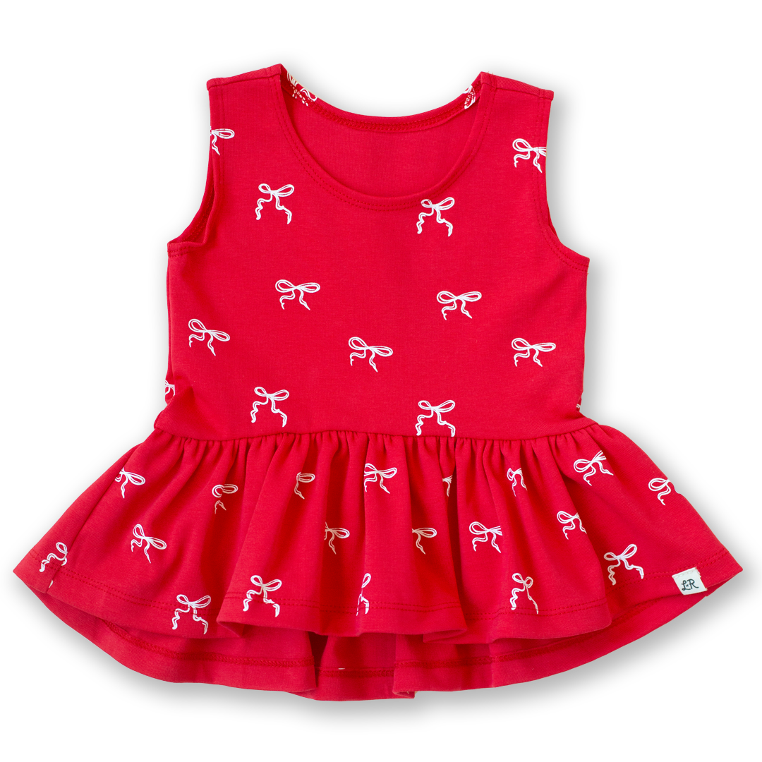 Heritage Bow Print Peplum