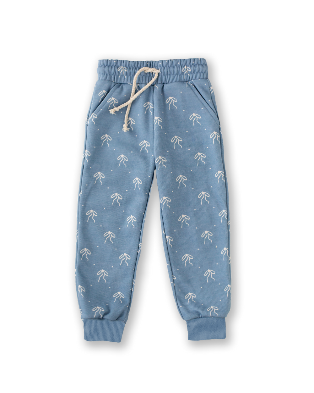 **PREORDER** Satin Blue Bow Print Joggers