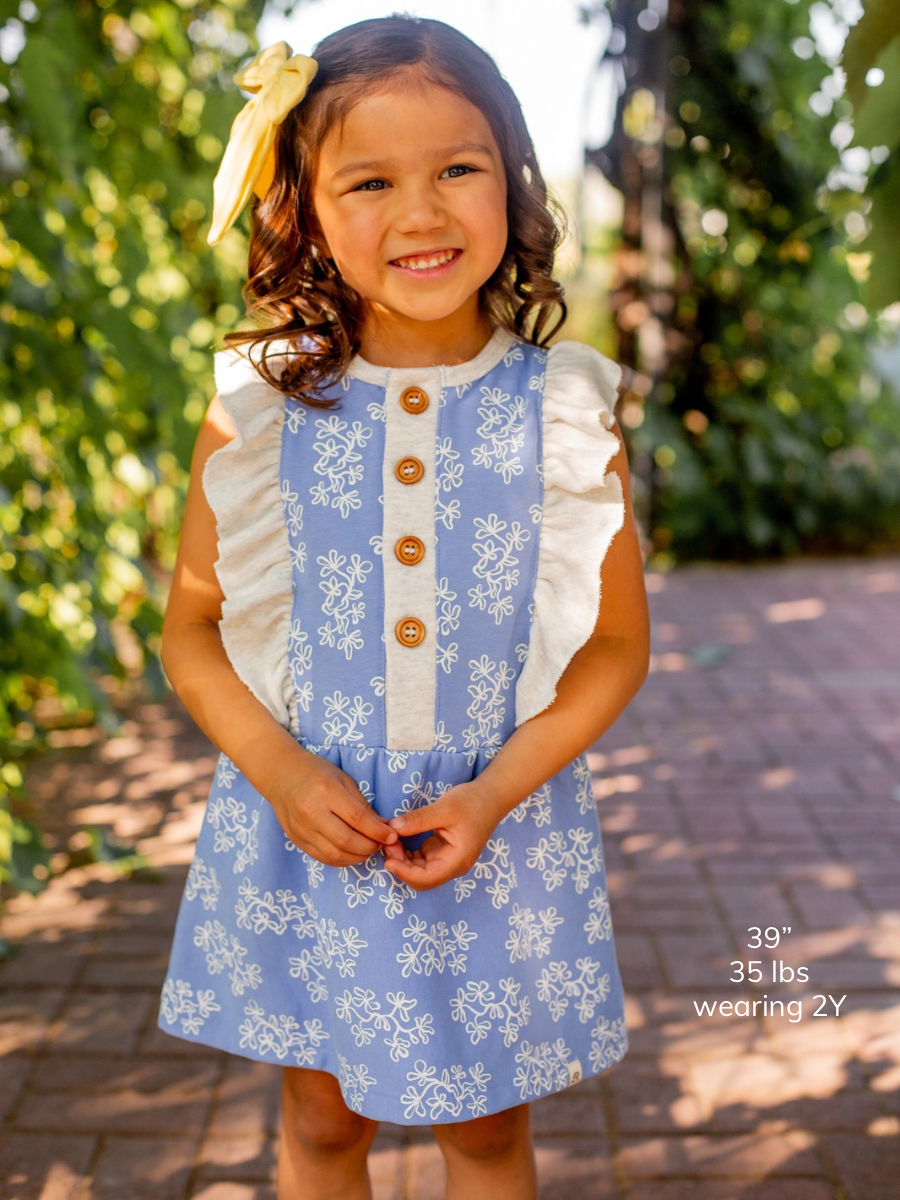 Bluebell Floral Ruffle Button Dress