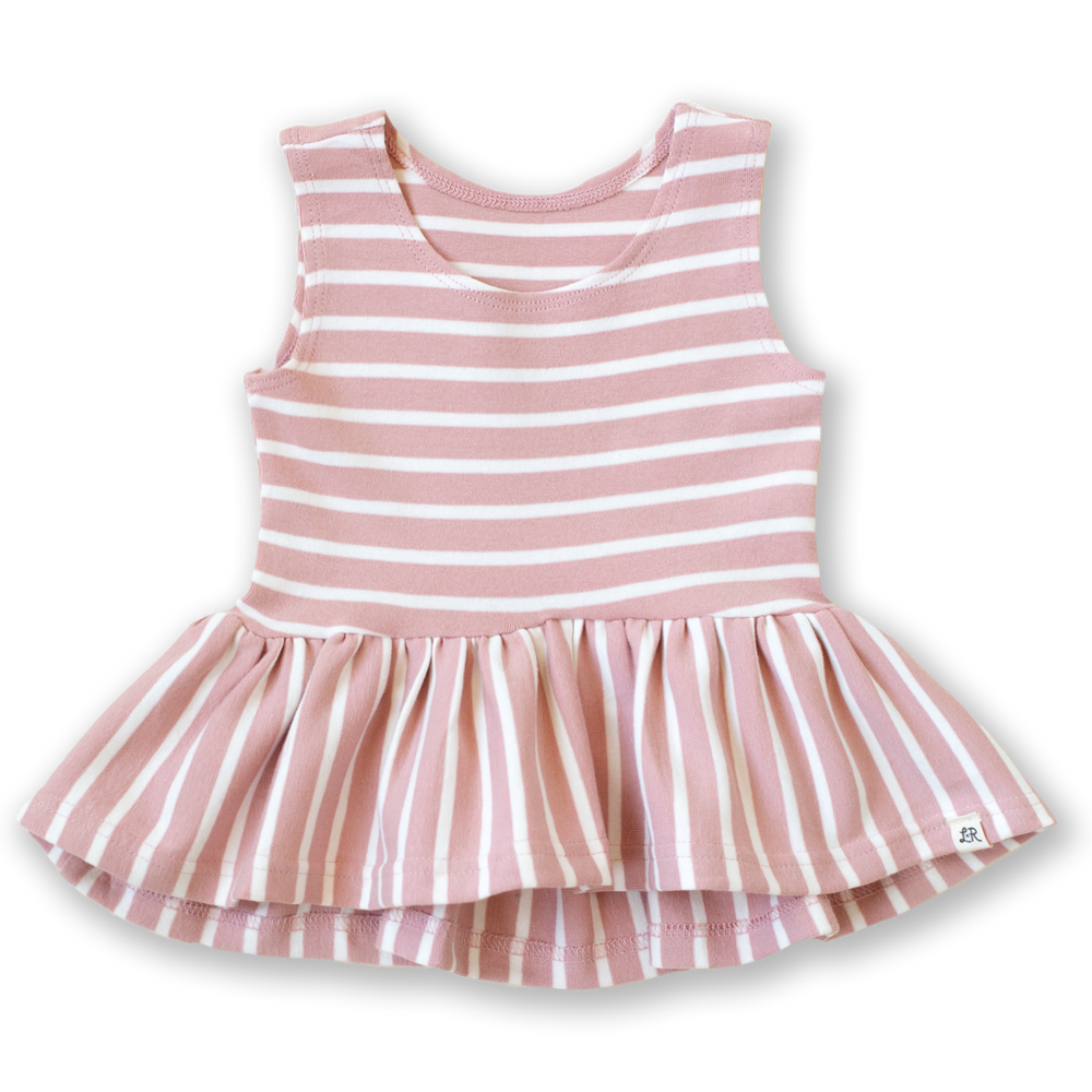 Carolina Pink Stripe Peplum