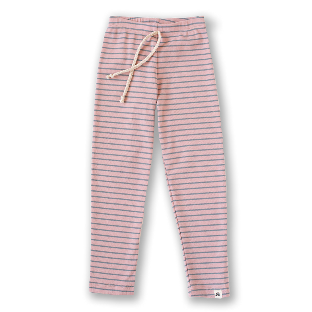 French Pink Stripe Leggings