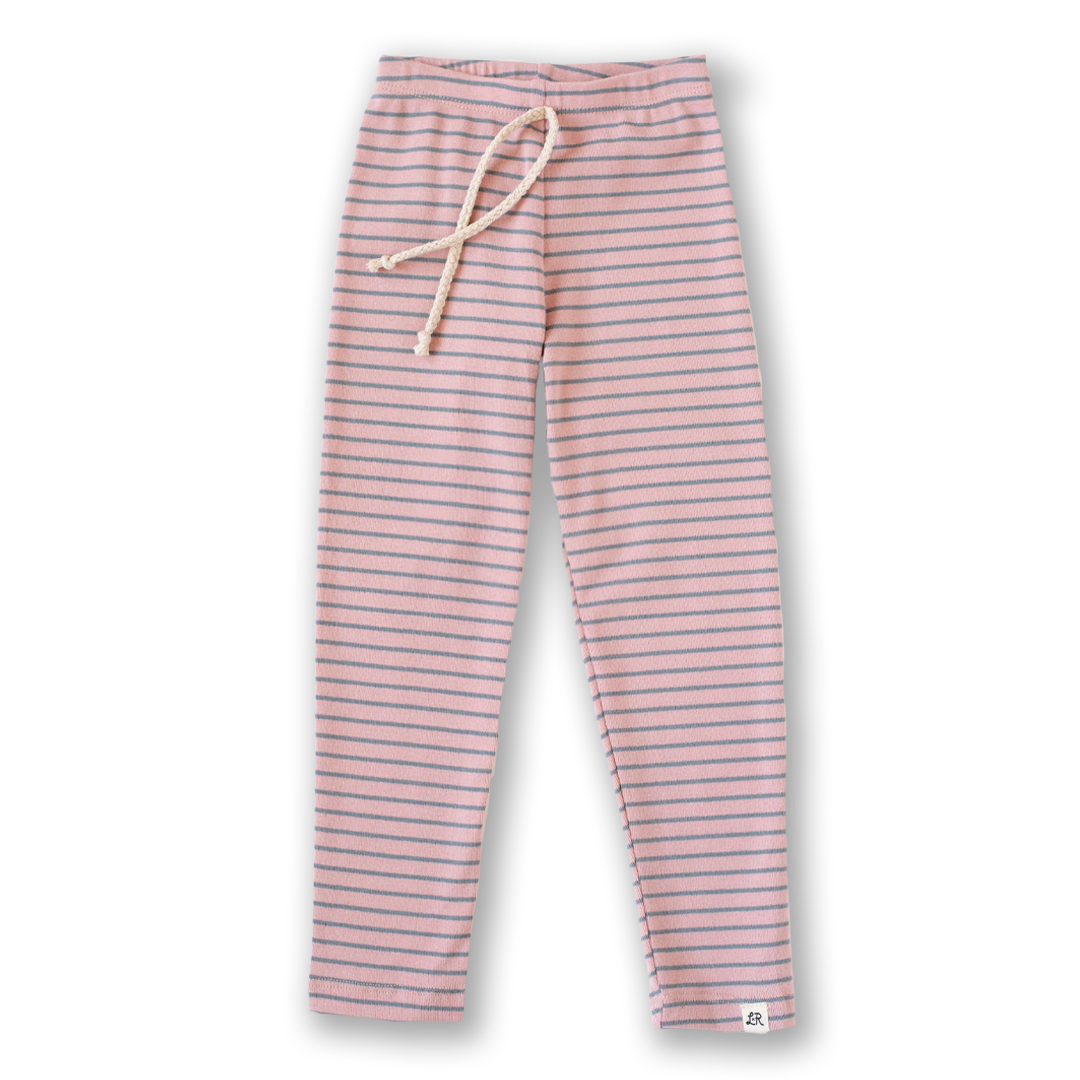 French Pink Stripe Leggings