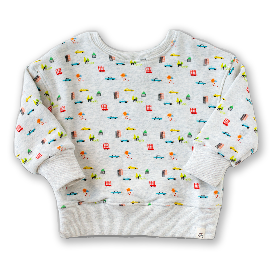 Car Drop Shoulder Crewneck