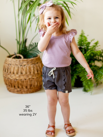 Briar Scallop Retro Ruffle Shorts