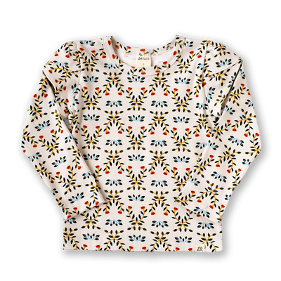 Winter Bloom Floral Long Sleeve Petal Top