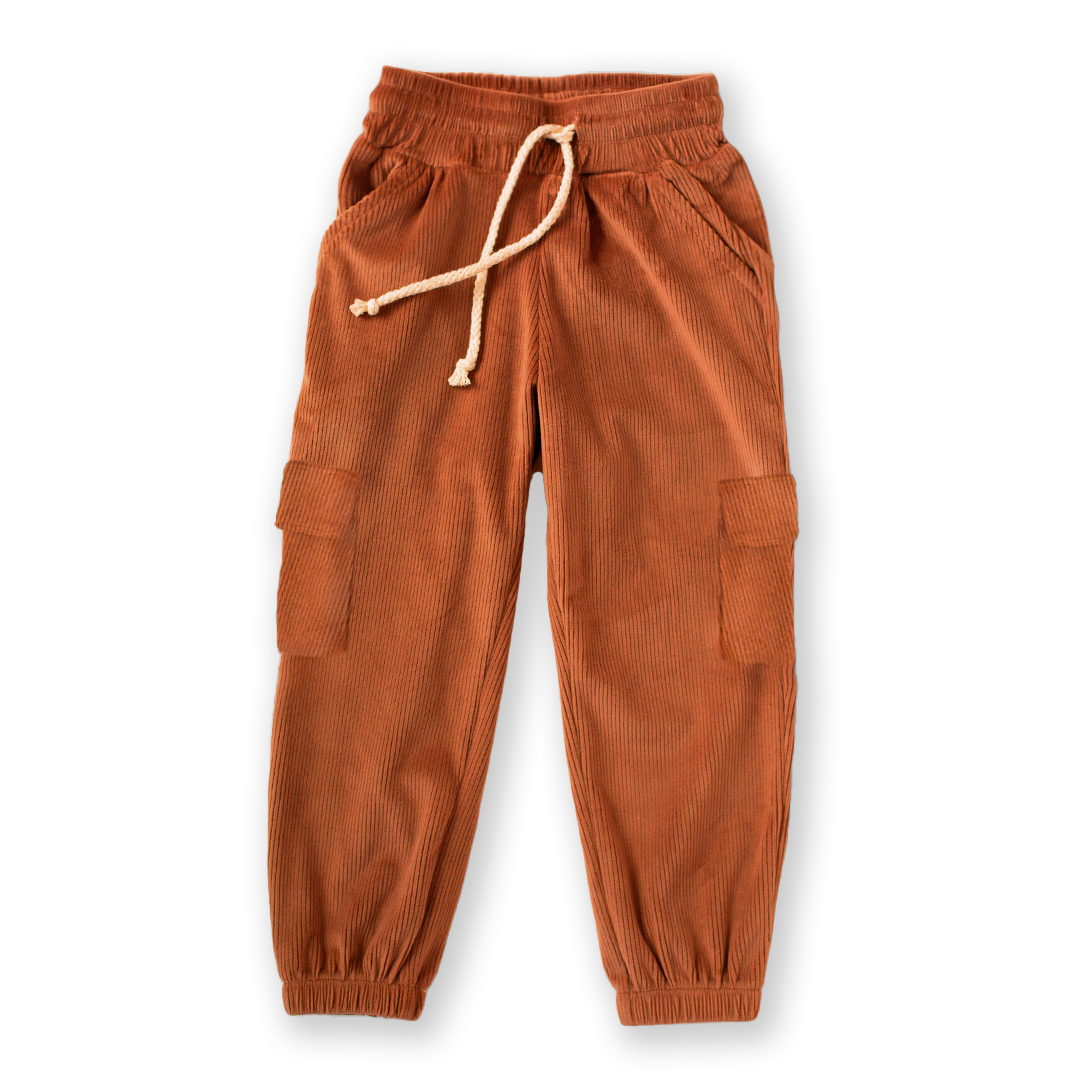 Ginger Corduroy Cargo Joggers