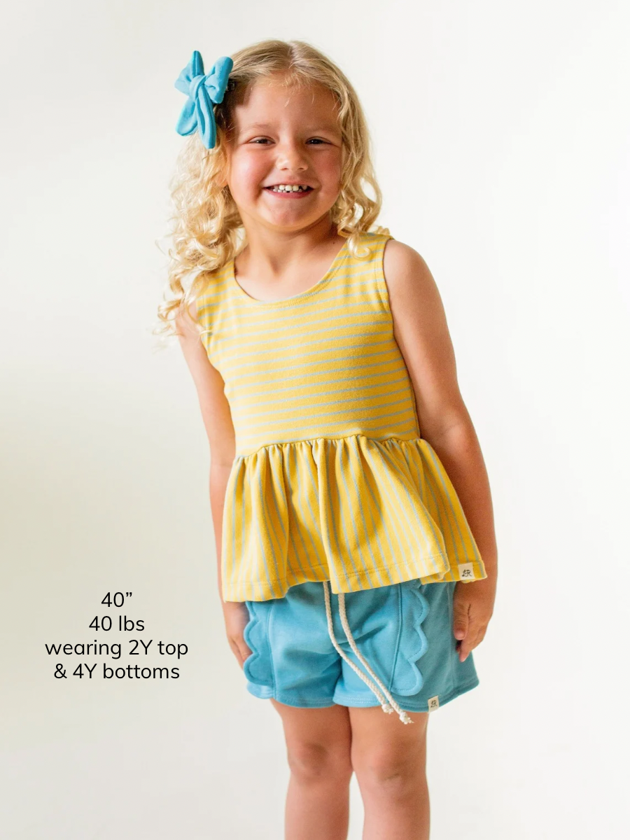 Daffodil Stripe Peplum