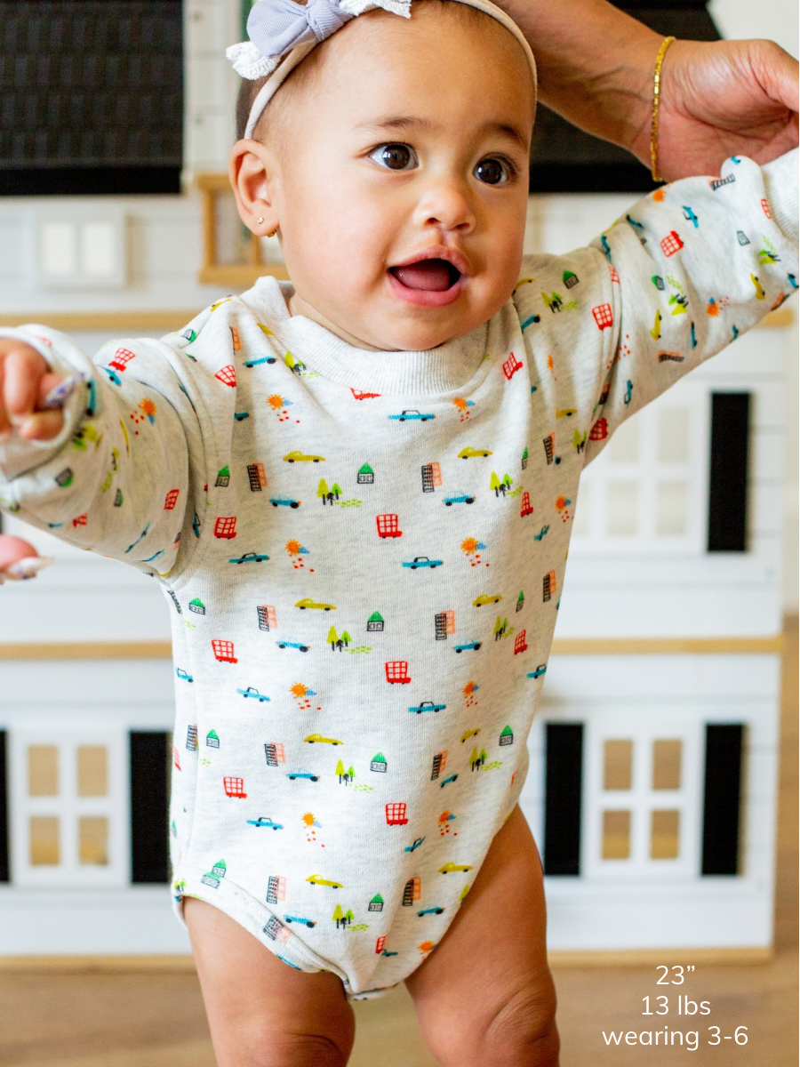Car Long Sleeve Bubble Romper