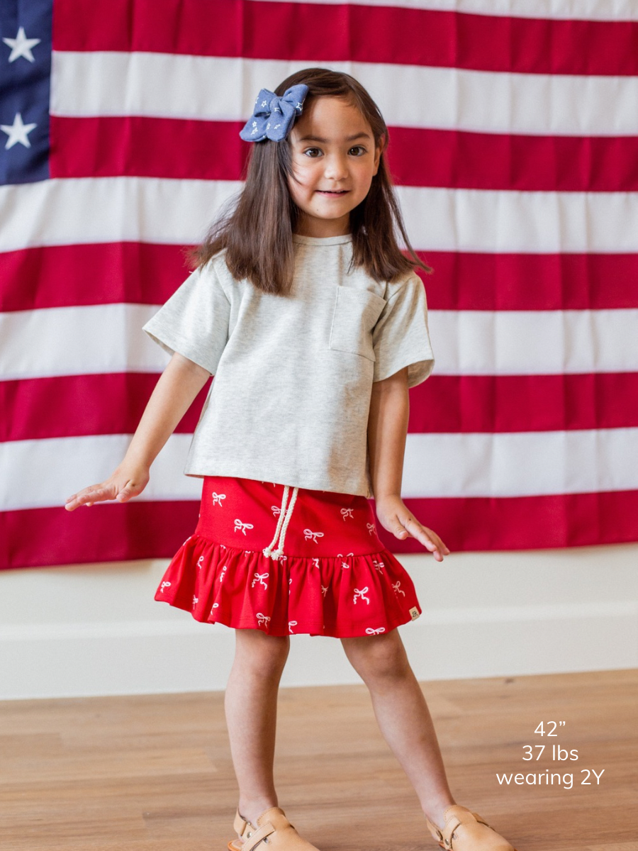 Heritage Bow Print Tea Skort