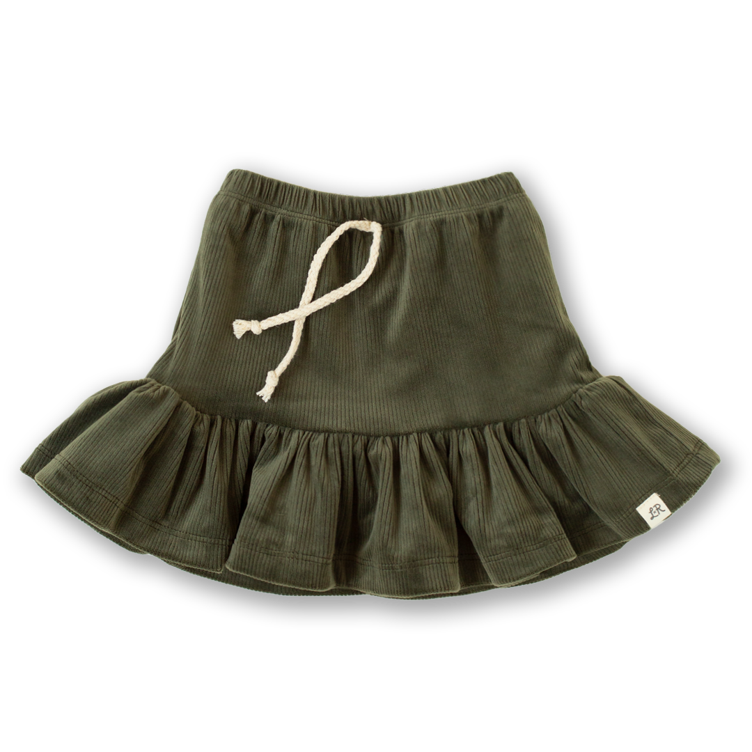 Basil Corduroy Tea Skort