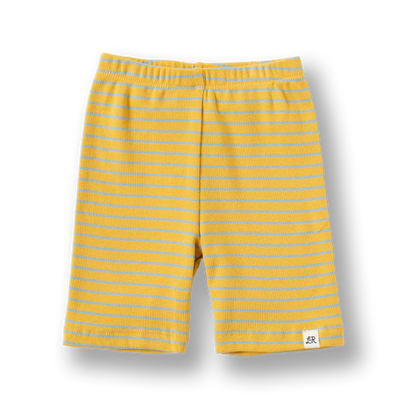 Daffodil Stripe Biker Shorts