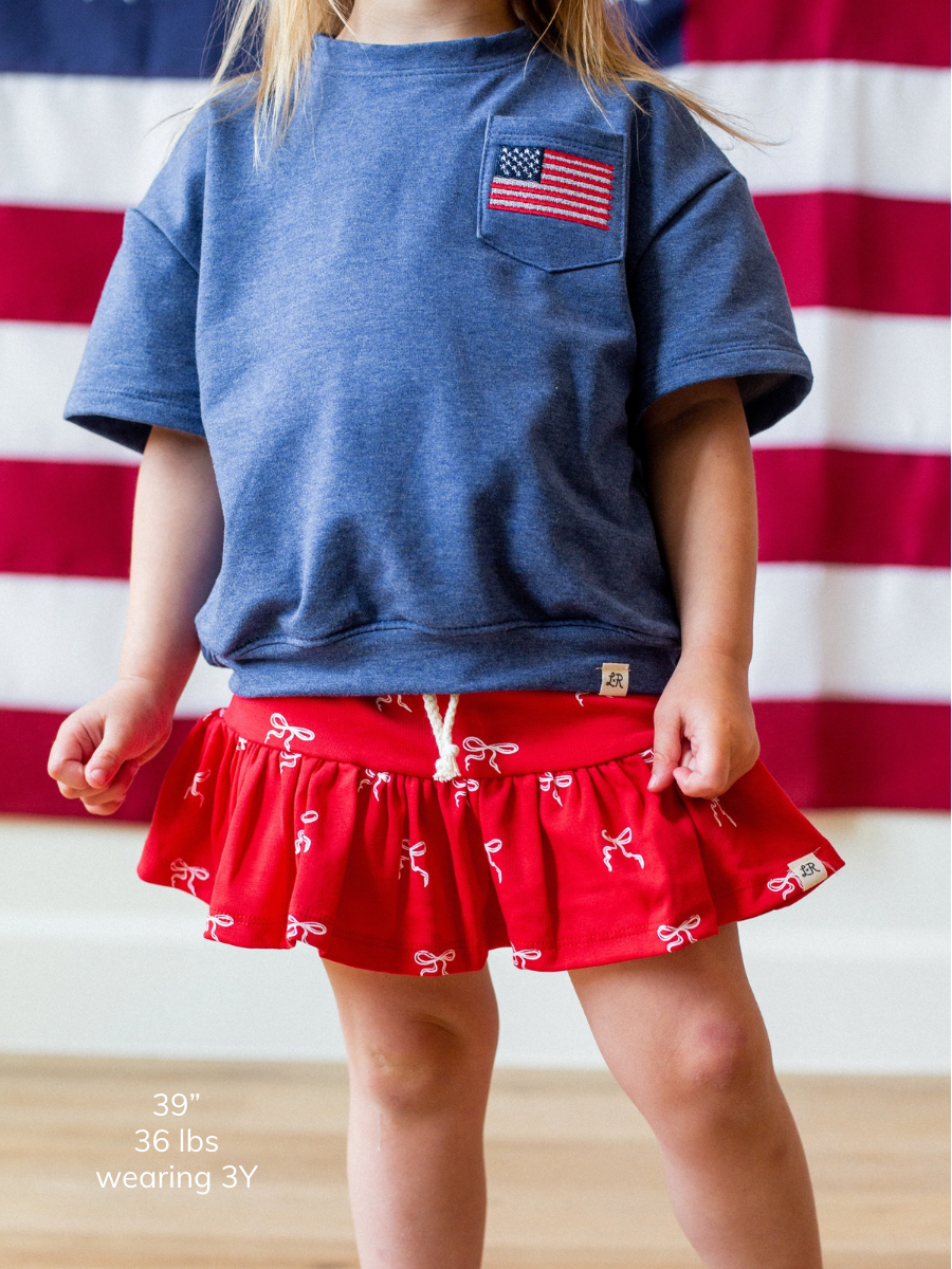 Heritage Bow Print Tea Skort