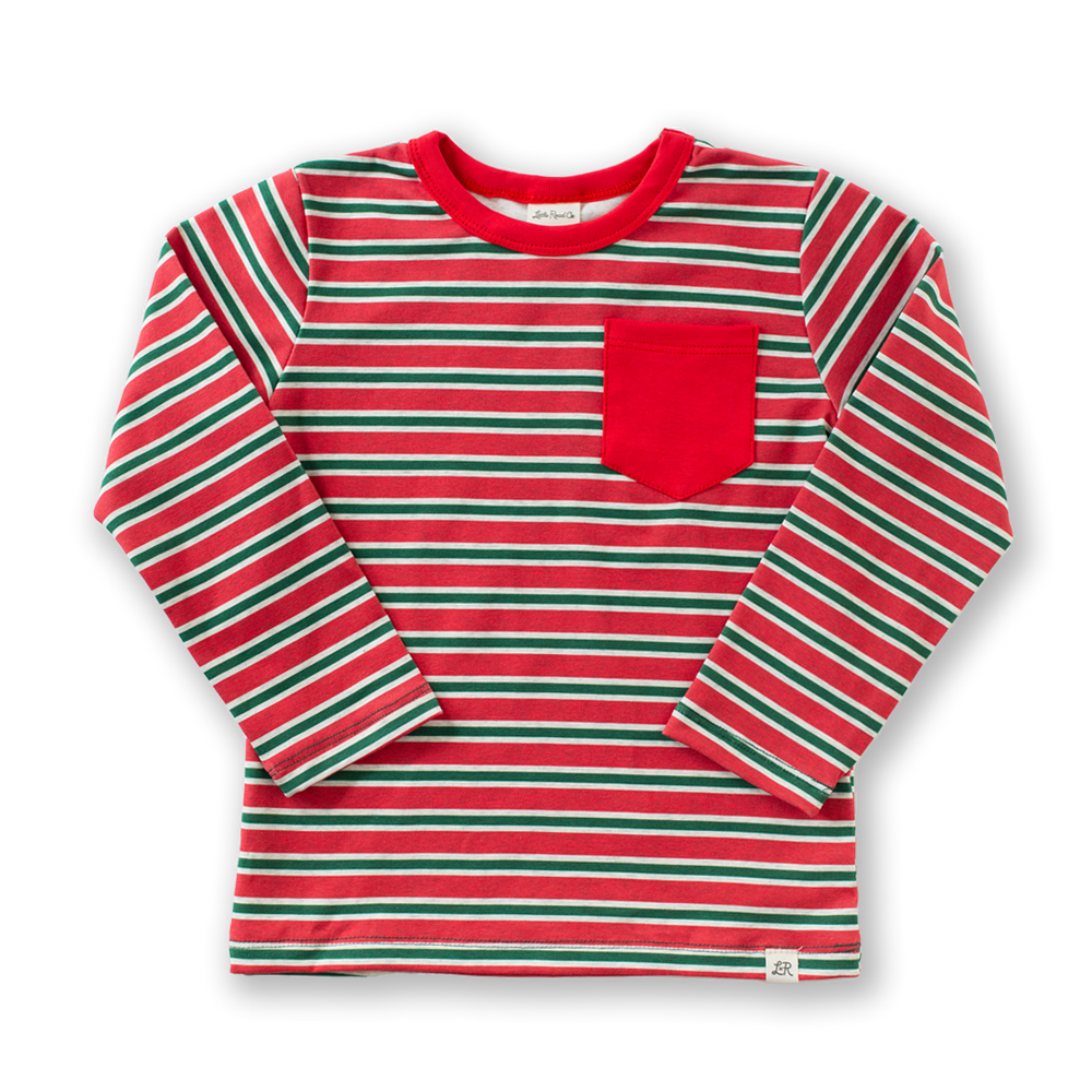 Merry Stripe Long Sleeve Pocket Shirt