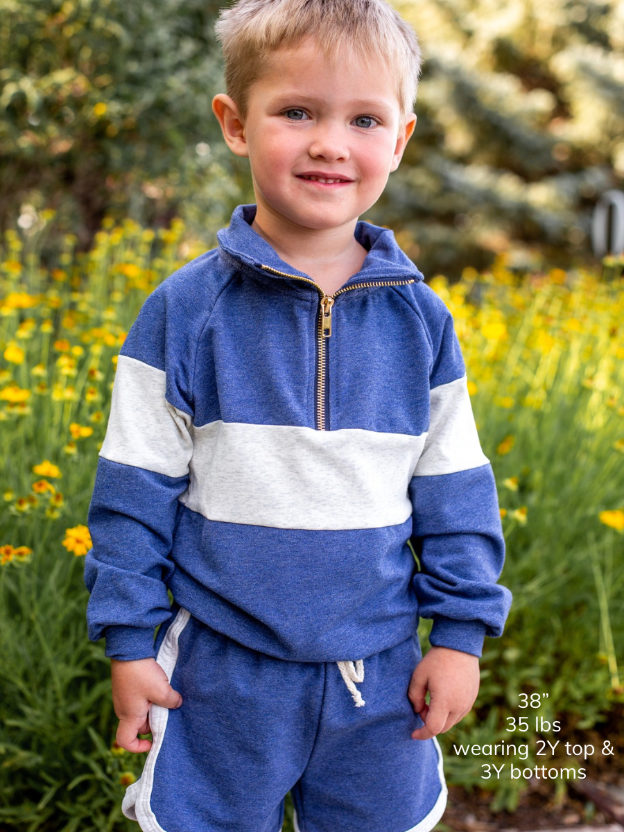 Denim 1/4 Zip Pullover