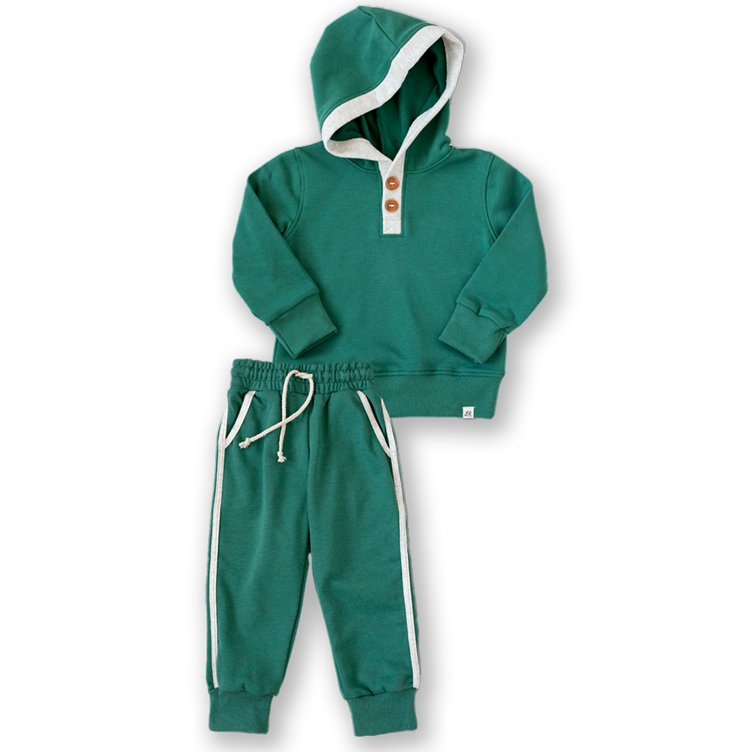 Fern Button Hoodie and Track Joggers Set