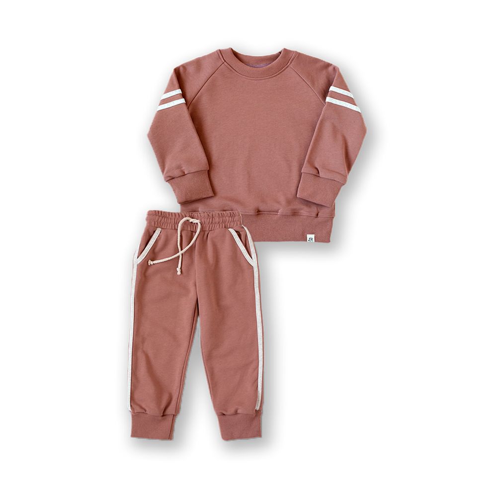 Hazelnut Track Crew and Joggers Set