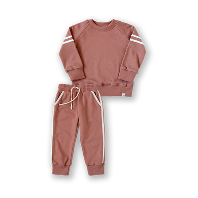 Hazelnut Track Crew and Joggers Set