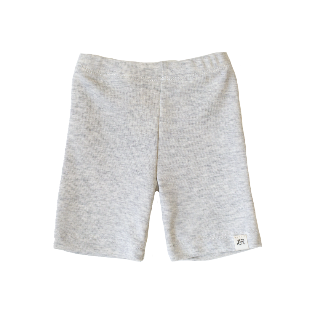 Heathered Cream Biker Shorts