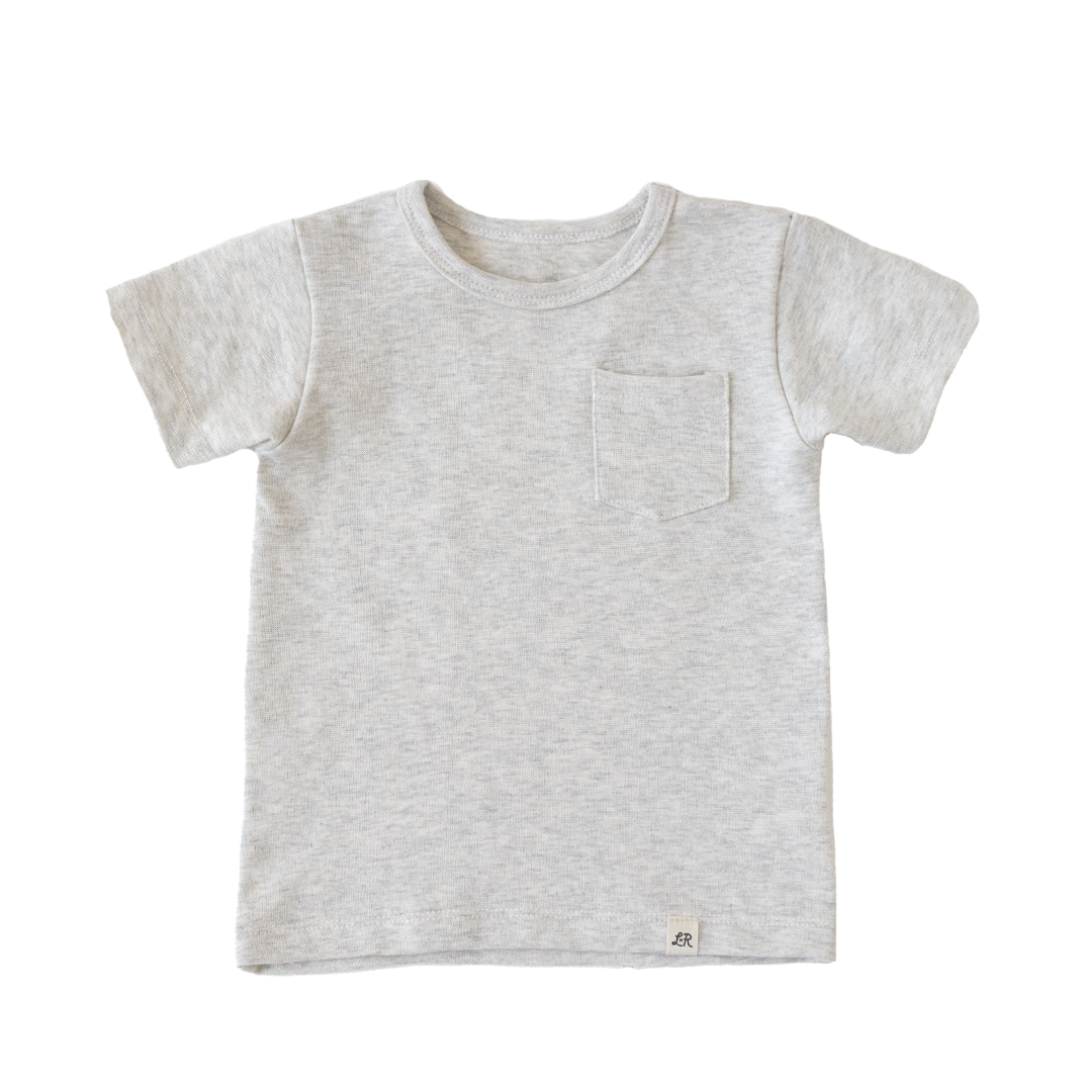 Heathered Cream Short Sleeve Pocket Shirt