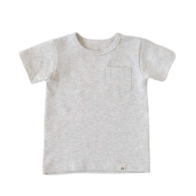 Heathered Cream Short Sleeve Pocket Shirt