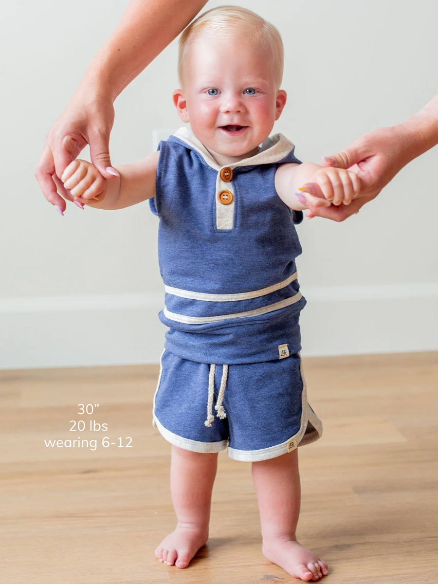 Denim Midi Shorts