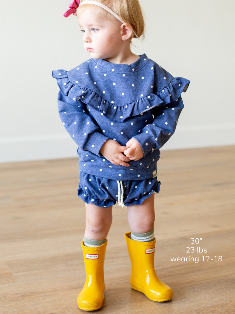 Denim Dot Ruffle Shorties