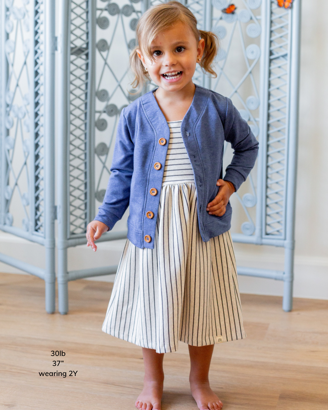 Elm Stripe Cross Back Dress