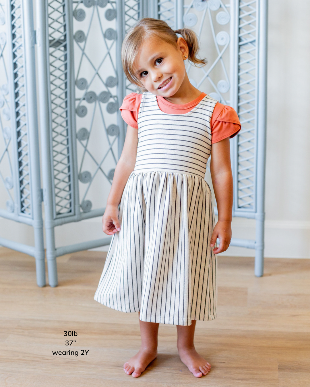 Elm Stripe Cross Back Dress