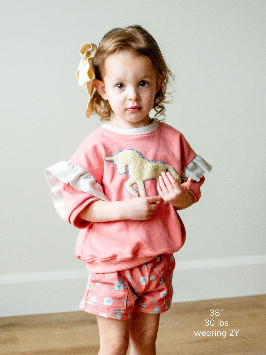 Rose Paper Bag Waist Shorts
