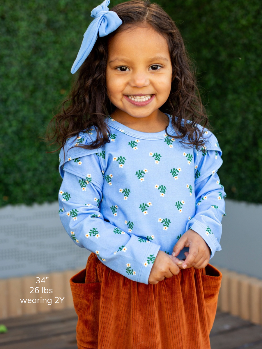 Skipper Flora Long Sleeve Petal Top