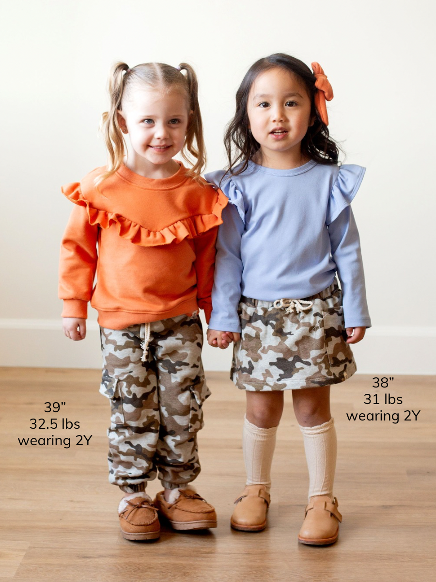 Clementine Drop Shoulder Ruffle Sweater
