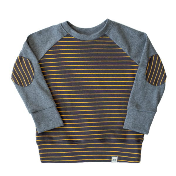 Pebble Stripe Elbow Patch Sweatshirt