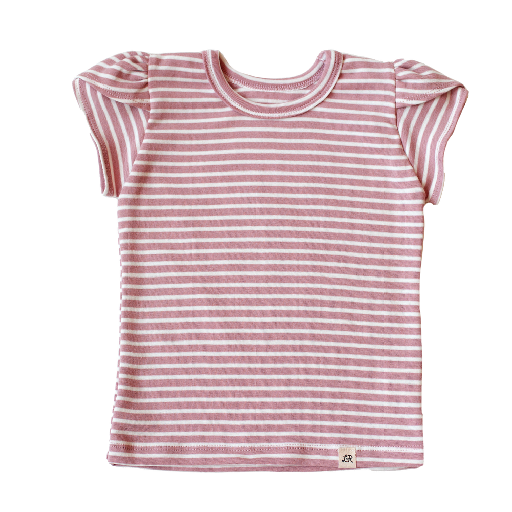 Shell Stripe Petal Sleeve Top