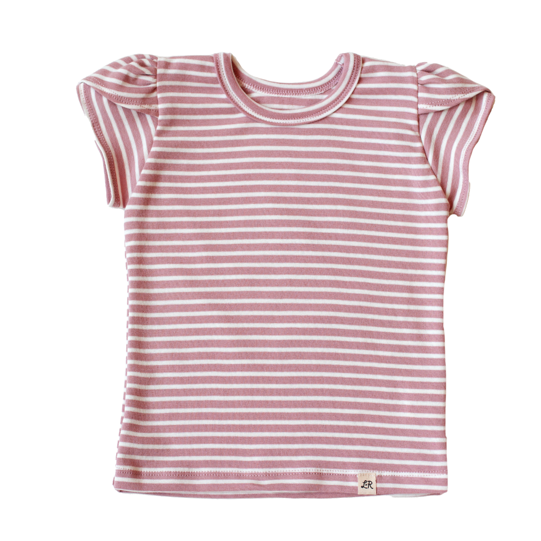 Shell Stripe Petal Sleeve Top