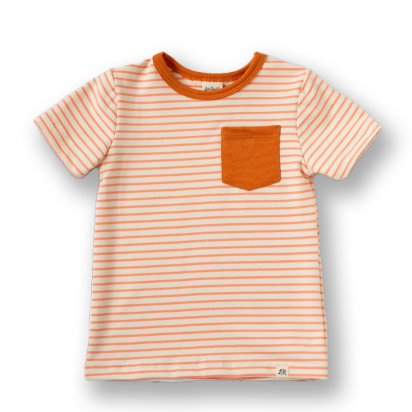 Citrus Stripe Short Sleeve Pocket Shirt