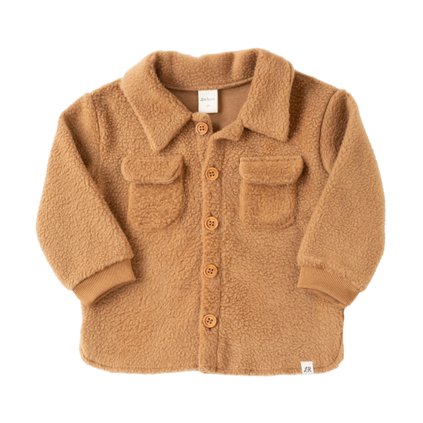 Wheat Sherpa Button Jacket